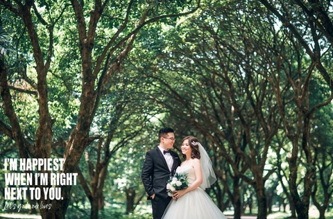 Chụp ảnh cưới ở Vườn Nhãn Gia Lâm đẹp tự nhiên, hot nhất 2020: cặp Vũ - Phượng