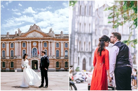 Ảnh cưới chụp khắp thế giới - đến Hà Nội cô dâu chú rể chọn studio Yêu Media
