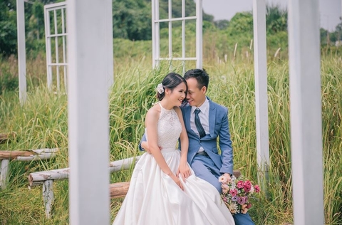 Ảnh cưới tại công viên Le Parc giữa lòng thủ đô: cặp Sơn - Hảo