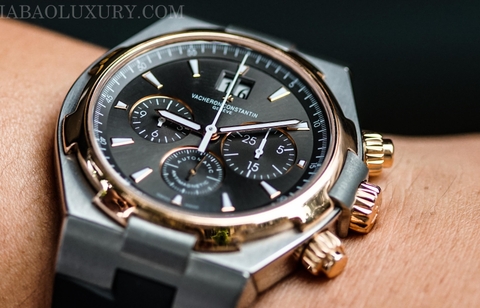 Review đồng hồ Vacheron Constantin Overseas Chronograph phiên bản thép kết hợp vàng hồng