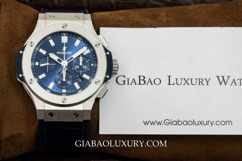 Review đồng hồ Hublot Big Bang Steel Blue Chronograph