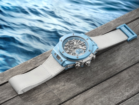 Giải nhiệt mùa hè với mẫu đồng hồ Hublot Big Bang Unico 45 Sky Blue giới hạn