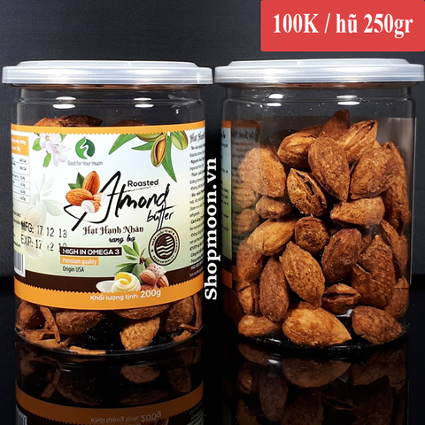 Hạt Hạnh Nhân vỏ vị bơ Mỹ (hũ 250gr)