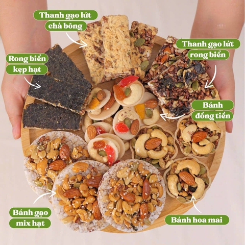Mix 6 loại bánh hạt gói 500gr