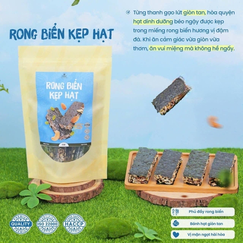 Bánh Rong Biển kẹp Hạt gói 250gr