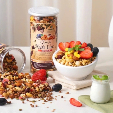 NGŨ CỐC DINH DƯỠNG GRANOLA VỊ SOCOLA ( hũ 500gr )