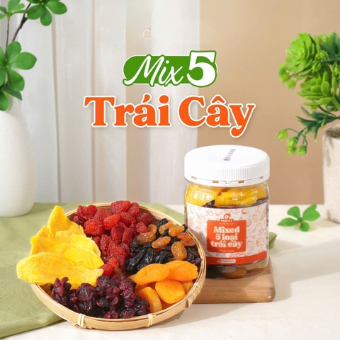 Mixed Fruit 5 loại trái cây sấy ( hũ 500gr )