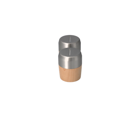 Núm vặn hơi nước và nước nóng làm bằng gỗ phong và thép La marzocco Linea ( Maple wood knob set )