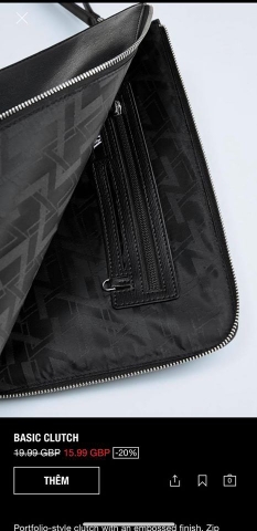 túi ZaRa basic clutch