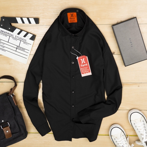 Áo sơmi dài tay Fami coton lụa cao cấp, có bigsize