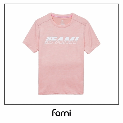 Áo thun thể thaoThời Trang CAROLLALinear Logo mẫu mới 2020, Màu hồng phấn có bigsize