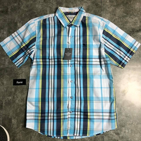 sơ mi ngắn tay bigsize sọc caro coton