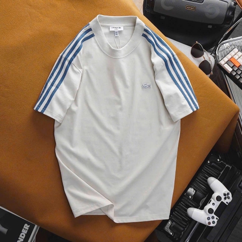 Áo thun coton lacoste mẫu mới 2025 màu trắng