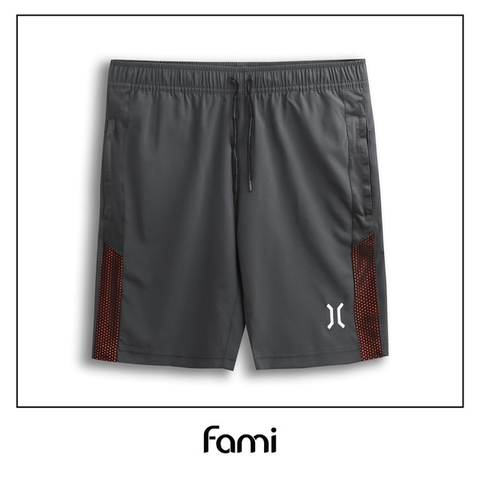 Quần thể thao vải dù phối màu lưới màu đen, có bigsize