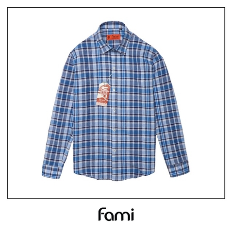 Sơmi coton dài tay họa tiết Fami, có bigsize