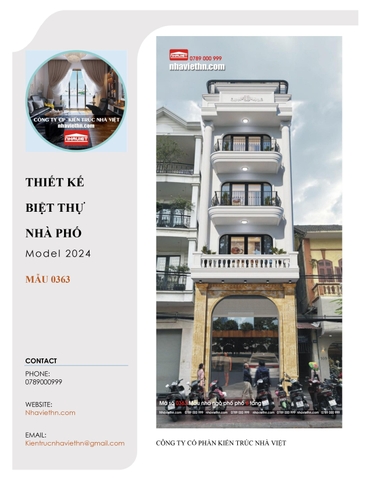 Mẫu Nhà phố 6 tầng - Kiến trúc Tân Cổ Điển (Mã số: 0363)