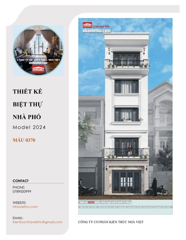 Mẫu nhà ngõ phố 5 tầng (Mã số: 0370)