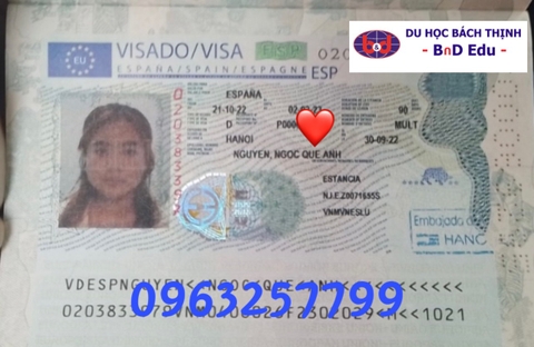 CHÚC MỪNG QUẾ ANH NHẬN VISA DU HỌC TÂY BAN NHA