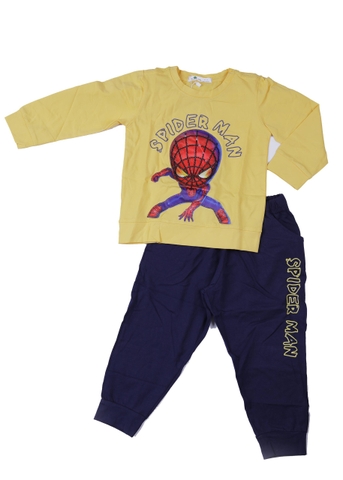 Bộ cotton dài hình Siêu nhân nhện bé trai size 3-10T.X20