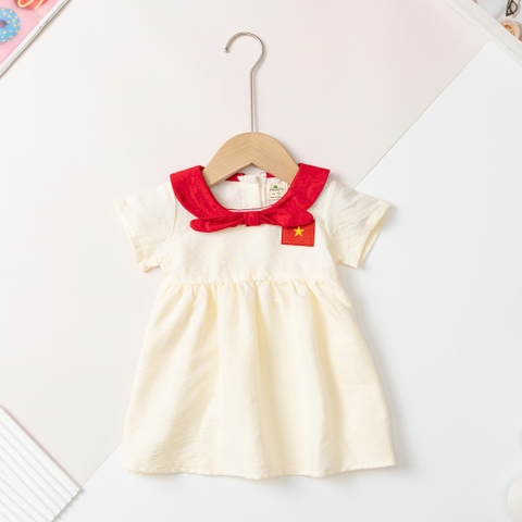 HY5 Váy cotton trẻ em - V09 9/36 (Ri5) PH1190 cờ đỏ