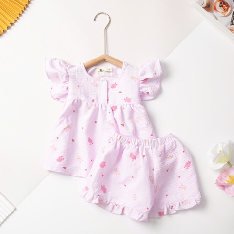 HY5 Bộ cotton trẻ em - bé gái G005 2/10 (Ri5) PH1207 xốp