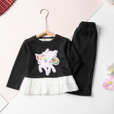 HY5 Bộ cotton trẻ em - bé gái ĐG001 2/10 (Ri5) PH1179