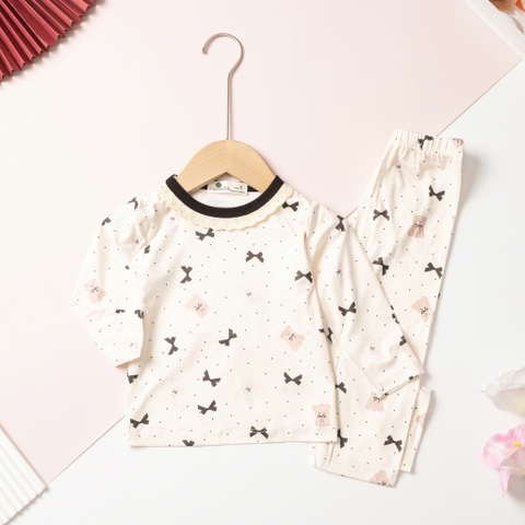 XM109 Bộ cotton trẻ em - bé gái ĐG005 1/7 (Ri7) Cổ ren