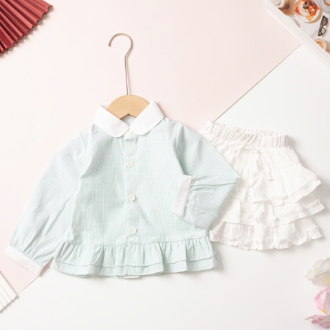 XM110 Bộ cotton trẻ em - bé gái ĐG006 8/14 (Ri4)