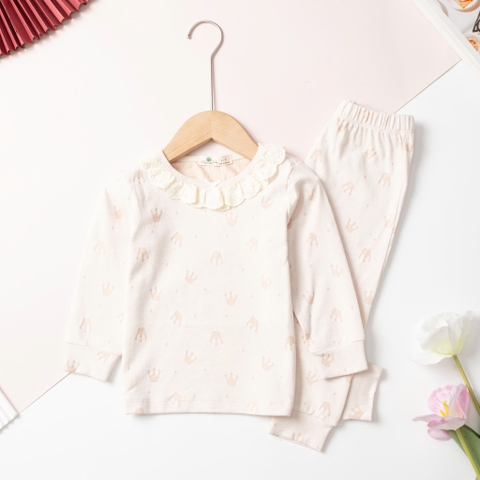 H600 Bộ cotton trẻ em - bé gái G002 2/10 (Ri5) Cổ ren