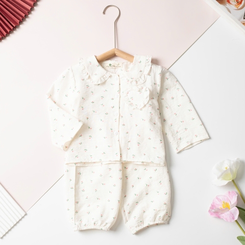 HY5 Bộ cotton trẻ em - bé gái ĐG002 2/10 (Ri5) PH1220