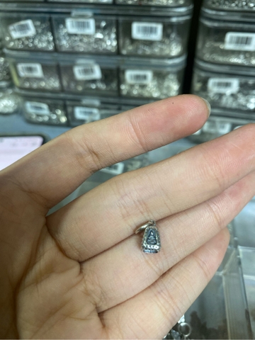 Charm chuông 4 mặt hình phật bạc treo A483