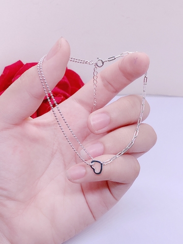 LẮC CHÂN NỮ HÌNH TIM DÂY ĐÔI