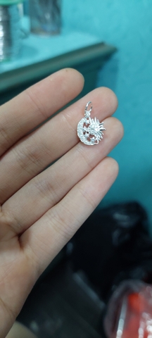 Charm hợp trăng + sao + trời đính đá bạc s925 T 147