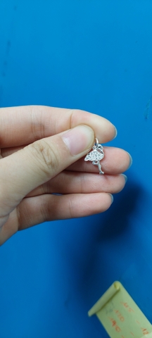 Charm con hạc đính đá treo T140