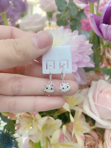 BÔNG TAI BẠC TRẺ EM HELLO KITTY