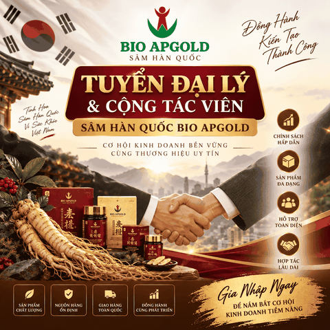 Tuyển Dụng Đại Lý và Cộng Tác Viên Sâm Hàn Quốc BIO APGOLD