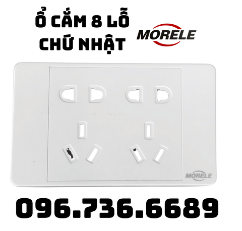 MẶT Ổ CẮM 8 LỖ MORELE