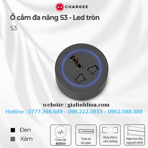 Ổ cắm cài thanh ray đa năng CHARGEE S3 250V/13A