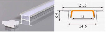 THANH NHÔM ĐỊNH HÌNH PROFILE CHO LED A14,6 x 6,5mm