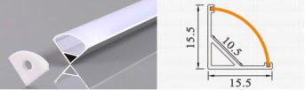 THANH NHÔM ĐỊNH HÌNH CHO LED GÓC VUÔNG V16x16mm