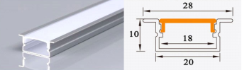 THANH NHÔM ĐỊNH HÌNH PROFILE CHO LED A20x 10mm