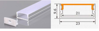 THANH NHÔM ĐỊNH HÌNH PROFILE CHO LED 23 x 10mm