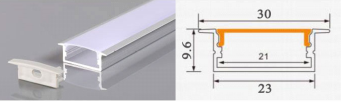 THANH NHÔM ĐỊNH HÌNH PROFILE CHO LED A23x 10mm