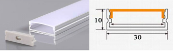 THANH NHÔM ĐỊNH HÌNH PROFILE CHO LED 30 x 10mm