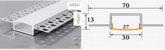 THANH NHÔM LED LẮP TRẦN THẠCH CAO 30X13mm