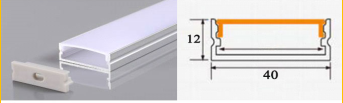 THANH NHÔM ĐỊNH HÌNH PROFILE CHO LED 40x 12mm