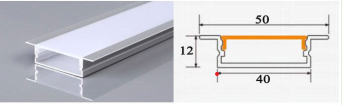 THANH NHÔM ĐỊNH HÌNH PROFILE CHO LED A40x 12mm