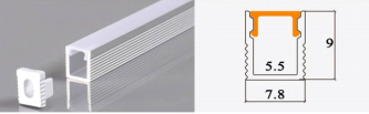 THANH NHÔM ĐỊNH HÌNH PROFILE CHO LED 7.8 x 9mm