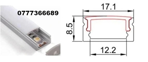 Thanh nhôm cho  dây Led 10mm