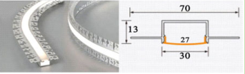 Thanh Nhôm Uốn Cong Zic Zắc 30x13mm